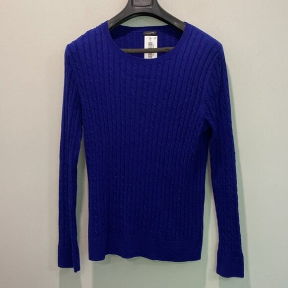 Talbots Blue Cable Crewneck Sweater - Picture 10 of 14